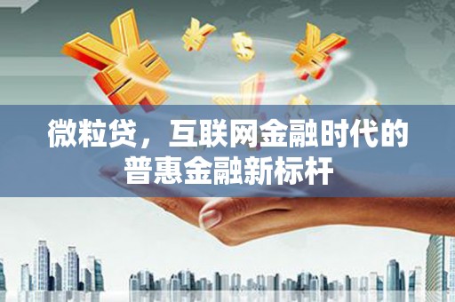石门微粒贷，互联网金融时代的普惠金融新标杆