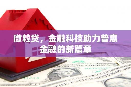 石门微粒贷，金融科技助力普惠金融的新篇章