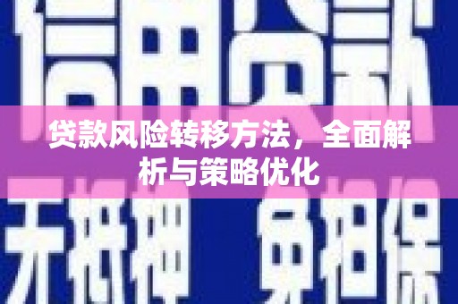 石门贷款风险转移方法，全面解析与策略优化
