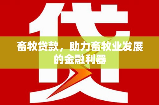 石门畜牧贷款，助力畜牧业发展的金融利器