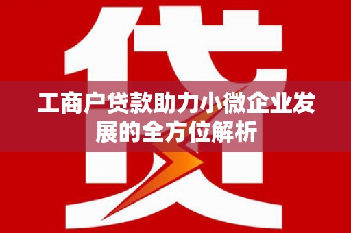 石门工商户贷款助力小微企业发展的全方位解析