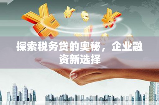 石门探索税务贷的奥秘，企业融资新选择