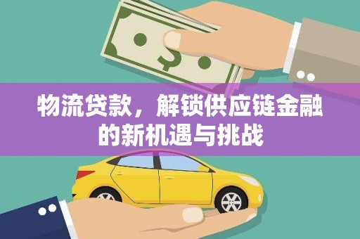 石门物流贷款，解锁供应链金融的新机遇与挑战