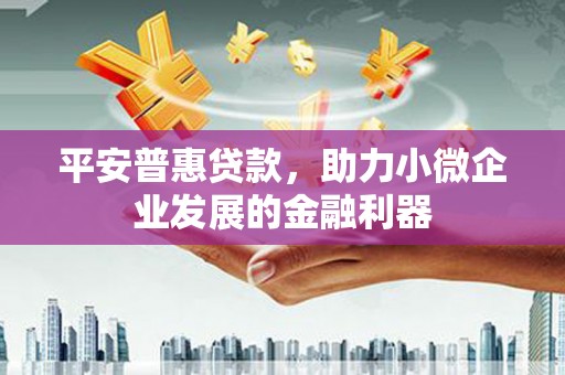 石门平安普惠贷款，助力小微企业发展的金融利器