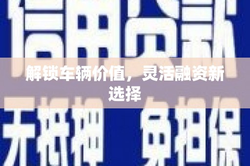 石门解锁车辆价值，灵活融资新选择