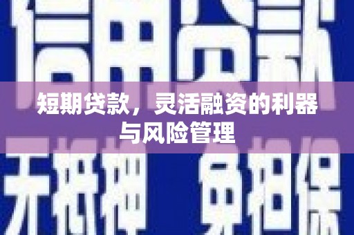 石门短期贷款，灵活融资的利器与风险管理